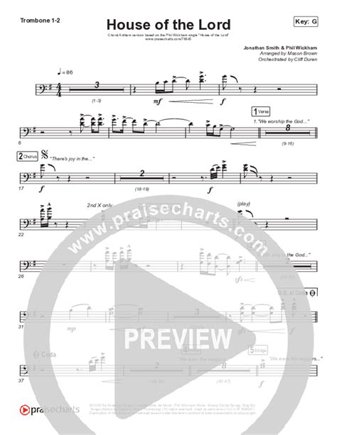 House Of The Lord Choral Anthem Satb Trombone Sheet Music Pdf Phil