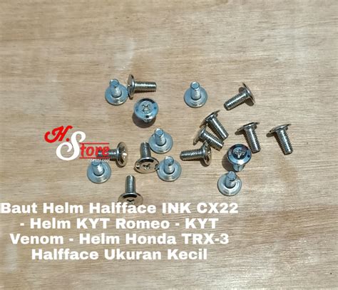 Baut Helm Halfface INK CX22 KYT Romeo KYT Venom Baut Helm Standar