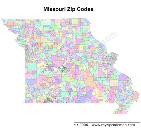 Missouri Zip Code Maps Free Missouri Zip Code Maps