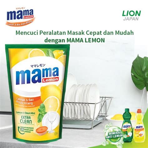 Jual Mama Lemon Extra Clean Sabun Cuci Piring Fresh Lemon 780 Ml Di