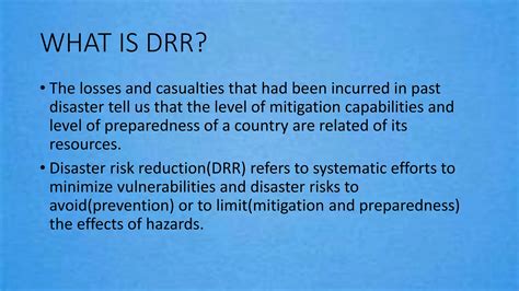 Key Principles Of Disaster Readiness And Risk Reduction Pptx