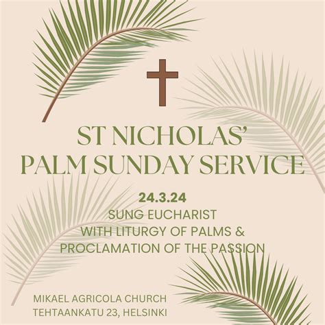 Palm Sunday Service St Nicholas Anglican Church Helsinki