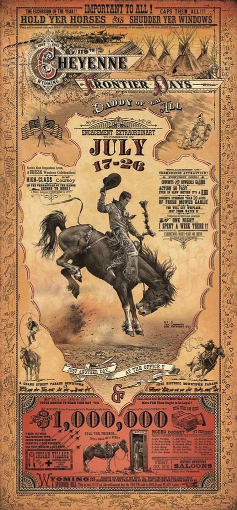 Amazon Home Of Art Cheyenne Wyoming Frontier Days Rodeo Western