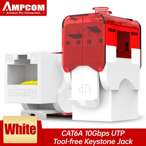 Ampcom Cat Tool Free Rj Keystone Jack Cat A Cat E Tool Less Rj