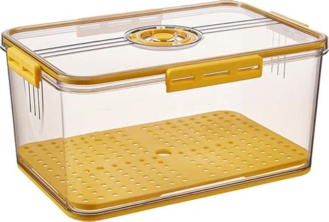 Amazon Tacarlha Fridge Storage Box Airtight Bread Box Crisper Box