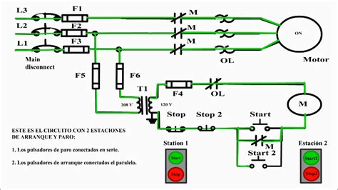 Diagrama Motor Trifasico Paro Arranque Diagrama De Arranque