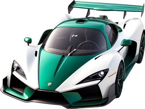 Ai Generated A Green Sports Car On A Transparent Background 35671916 Png