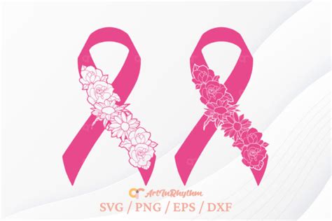 Floral Breast Cancer Pink Ribbon Svg Graphic By Artinrhythm Creative