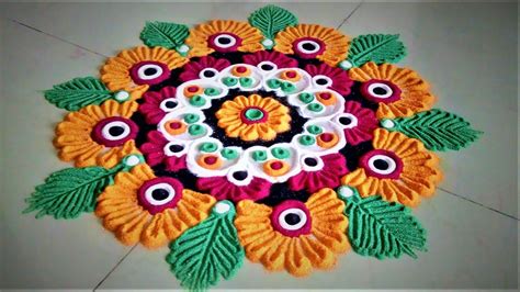 Super Easy And Small Gudi Padwa Rangoli Ugadi Rangoli Creative Rangoli Rangoli Patterns