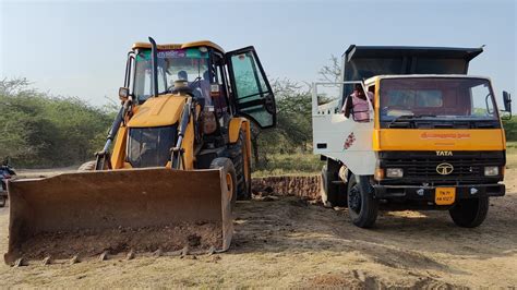 Jcp And Lorry Videos Jcb 3dx Super Loading Mud To Dump Truck Ashok