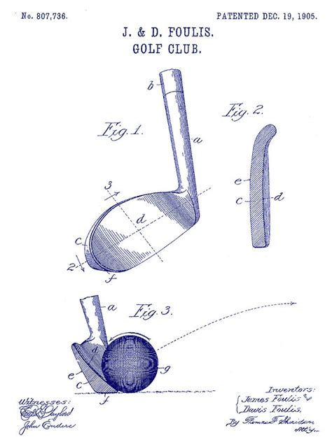 Golf Club Patent Blueprint Photograph By Jon Neidert Pixels