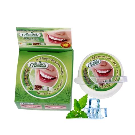 10g/25g Herb Mint Tooth Whitening Toothpaste Natural Herbal Clove Tooth ...