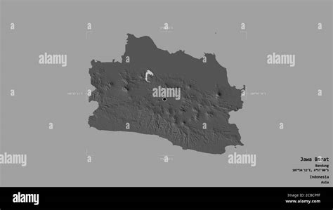 Area Of Jawa Barat Province Of Indonesia Isolated On A Solid