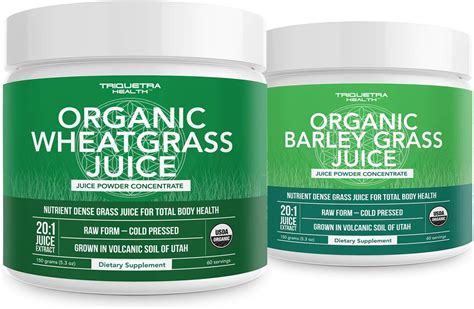 Organic Wheatgrass Juice Powder Plus Organic Barley Grass