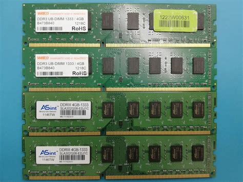 Yahooオークション 動作確認 Waris製 Asint製 Ddr3 1333 4gb×4枚組