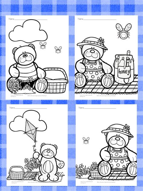 Teddy Bear Picnic Coloring Pages - Team Coloring