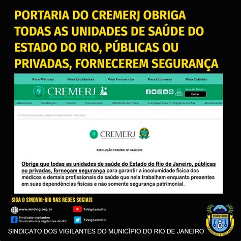 Portaria Do Cremerj Obriga Todas As Unidades De Sa De Do Estado Do Rio