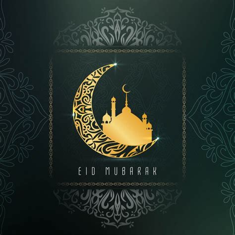 Free Vector Abstract Elegant Eid Mubarak Decorative