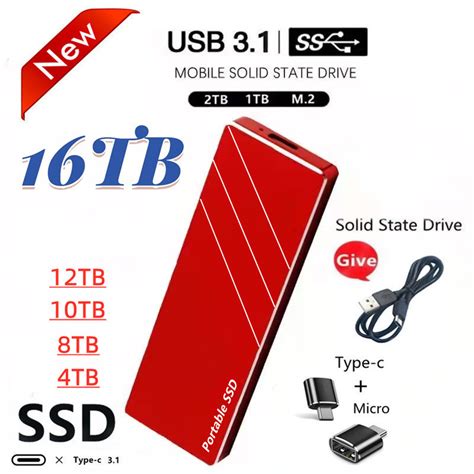 Mini Portable SSD Type-C/USB3.1 External Mobile Solid State Drive High ...