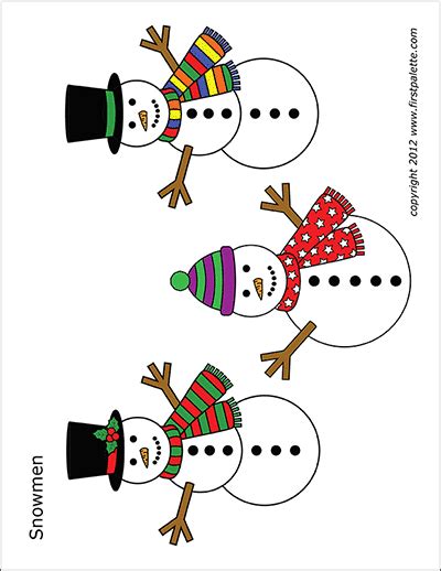 Snowman Free Printable Templates Coloring Pages Firstpalette