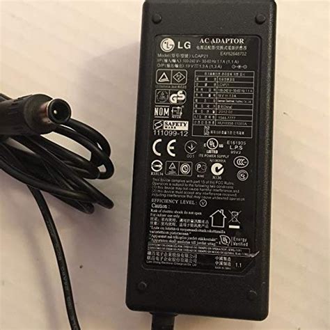 LG 19V 1 3A Power Adapter For LG LED LCD Monitor LCAP21 EAY62648702