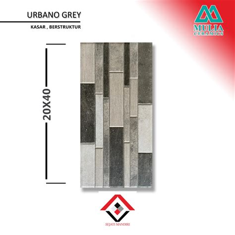 Jual Keramik Dinding X Motif Batu Alam Mulia Urbano Grey