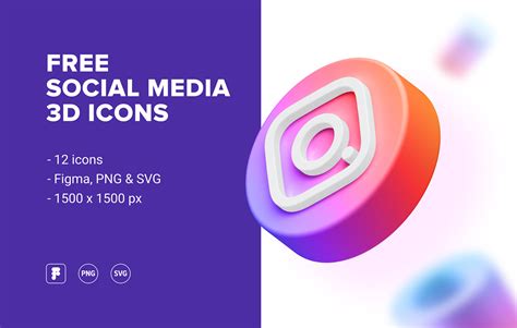 Free Social Media 3d Icons Behance