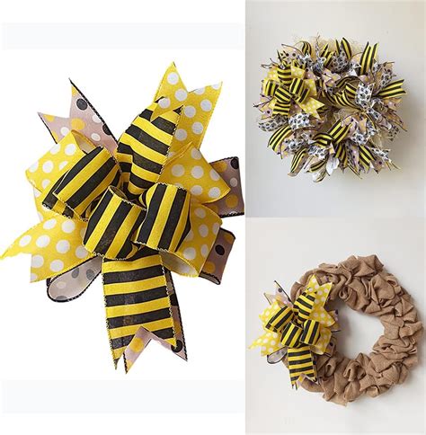 Amazon Summer Wreath Bow For Lantern Bumblebee Wreath Bow Spring