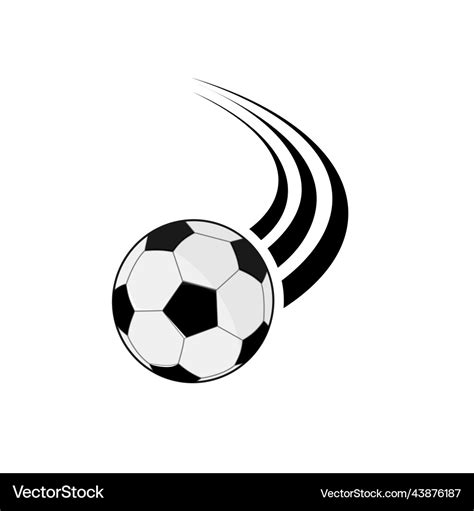 Flying soccer ball Royalty Free Vector Image - VectorStock