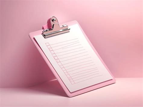 Premium Photo Organized Elegance White Clipboard With Checklist On