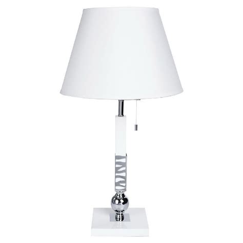 Lampe de chevet métal blanc motif zébré MW Light