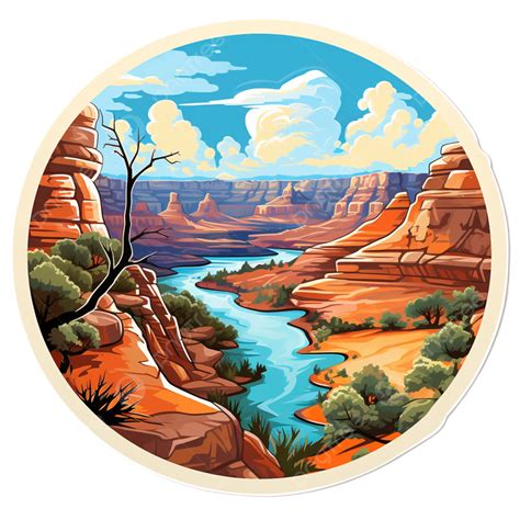 Beautiful The Grand Canyon Usa Sticker Grand Sticker Wonders PNG