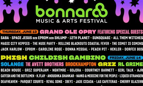 Bonnaroo Music & Arts Festival announces 2019 lineup | Sidelines