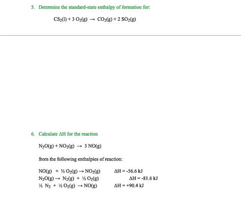 Determine The Standard State Enthalpy Of Formation Fo Solvedlib