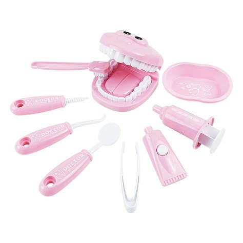 9set Kids Doctor Dentist Tool Kit Preschool Travel Party Toy For