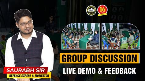 SSB Interview Group Discussion Live Demo Feedback Group Discussion