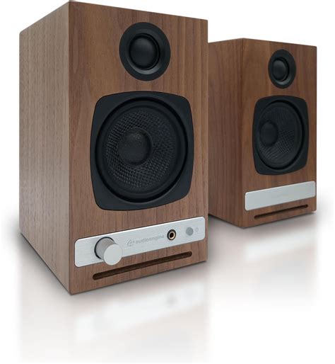 Amazon Audioengine A Bamboo Powered Wired Bookshelf Speakers And