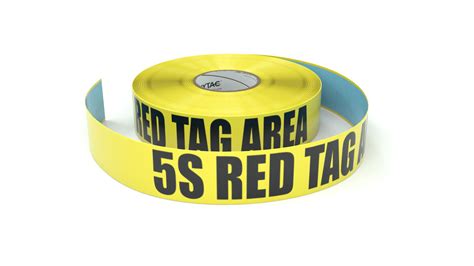 5s Red Tag Area Inline Printed Floor Marking Tape