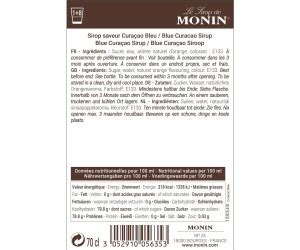 Monin Premium Blue Curacao Syrup 700ml Ab 9 69 Preisvergleich Bei