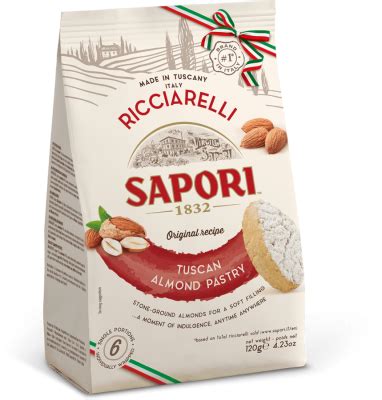 Ricciarelli pehmeät mantelikeksit 120g Sapori di Siena Italian Herkut