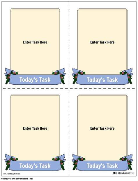 Task Card Template — Task Card Maker Storyboardthat