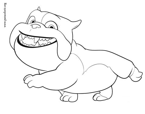 Rio The Movie Bulldog Luiz Coloring Page Coloring Home