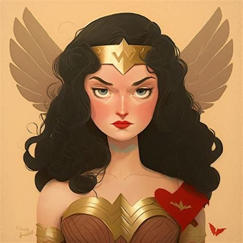 Wonder Woman In The Art Style Of Milo Manara