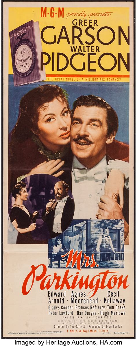 Mrs Parkington Mgm 1944 Insert 14 X 36 Drama Movie