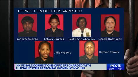 6 Female Corrections Officers Charged With Illegally Strip Searching