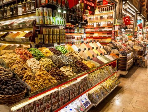 Egyptian Spice Market In Istanbul Turkey Editorial Stock Photo