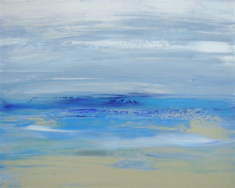 Abstract Seascape acrylic painting on by SallyKellyPaintings