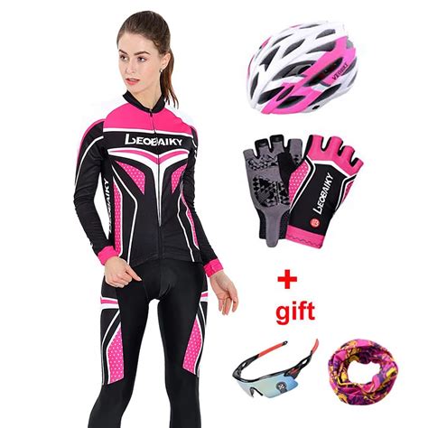 Autumn Long Sleeve Women Cycling Clothing MTB Pro Team Jersey Bike ...