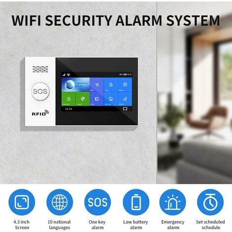 Système d alarme Domestique sans Fil système de sécurité Wi FI avec