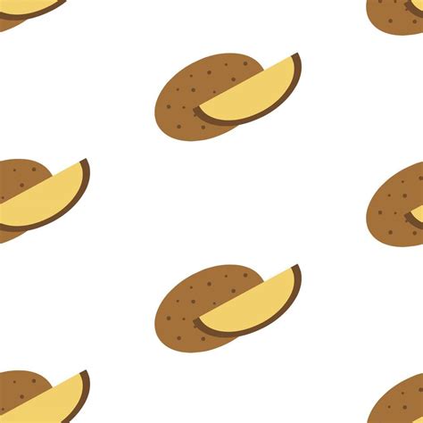 Potato Seamless Pattern Vector 21672495 Vector Art At Vecteezy